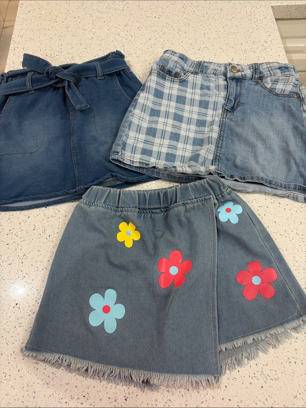 Girls' Denim Skort And Skirt Bindle size 7